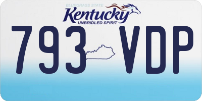 KY license plate 793VDP