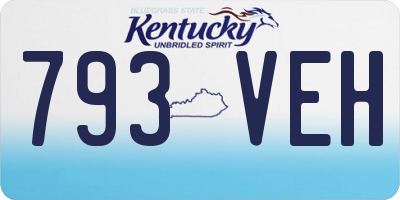 KY license plate 793VEH