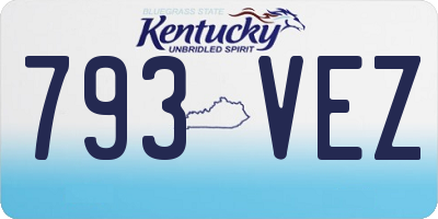 KY license plate 793VEZ