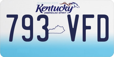 KY license plate 793VFD