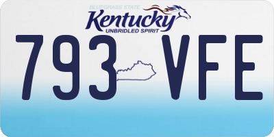 KY license plate 793VFE