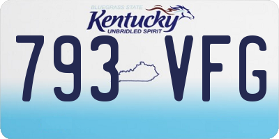 KY license plate 793VFG