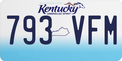 KY license plate 793VFM