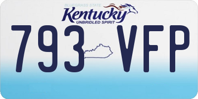 KY license plate 793VFP