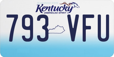 KY license plate 793VFU