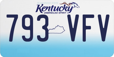 KY license plate 793VFV