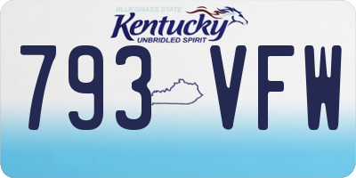 KY license plate 793VFW