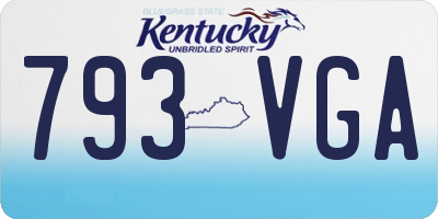KY license plate 793VGA