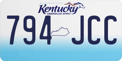 KY license plate 794JCC