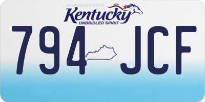 KY license plate 794JCF