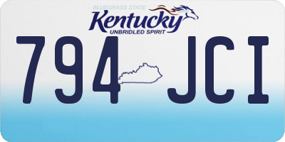 KY license plate 794JCI