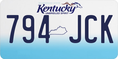 KY license plate 794JCK