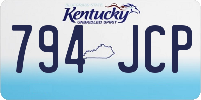 KY license plate 794JCP