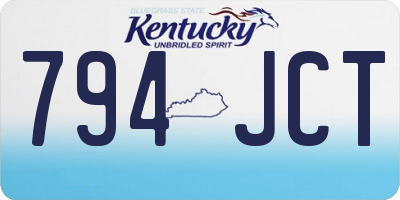 KY license plate 794JCT