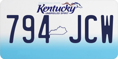 KY license plate 794JCW