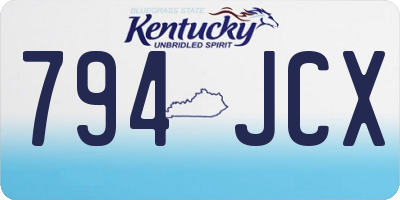 KY license plate 794JCX