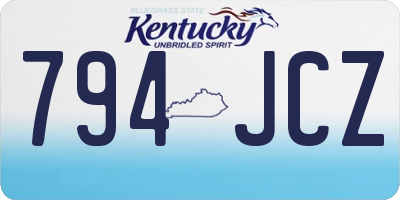 KY license plate 794JCZ