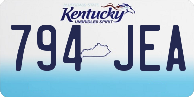 KY license plate 794JEA
