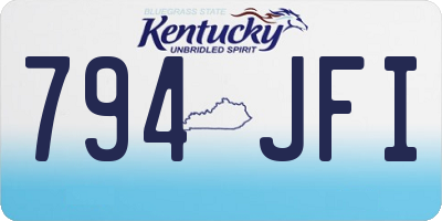 KY license plate 794JFI