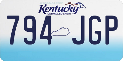 KY license plate 794JGP
