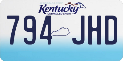 KY license plate 794JHD