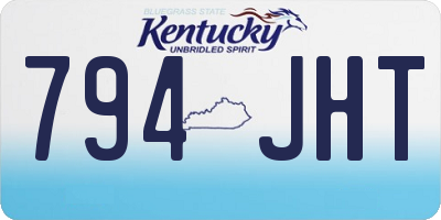 KY license plate 794JHT