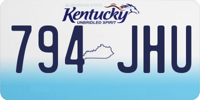 KY license plate 794JHU