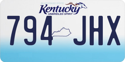 KY license plate 794JHX