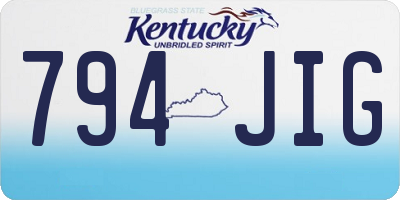 KY license plate 794JIG
