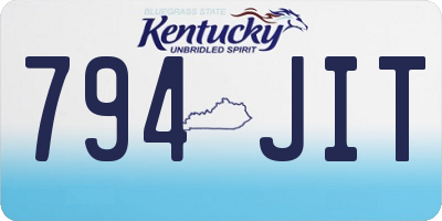 KY license plate 794JIT