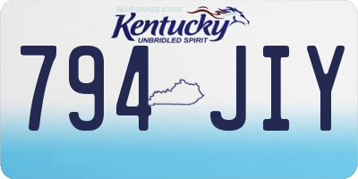 KY license plate 794JIY