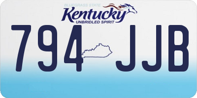 KY license plate 794JJB