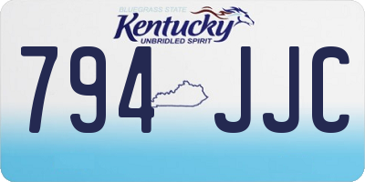 KY license plate 794JJC