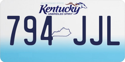 KY license plate 794JJL