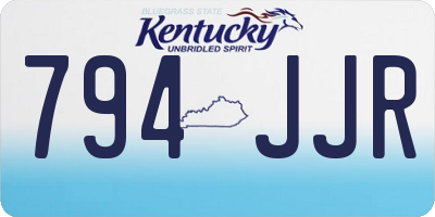 KY license plate 794JJR