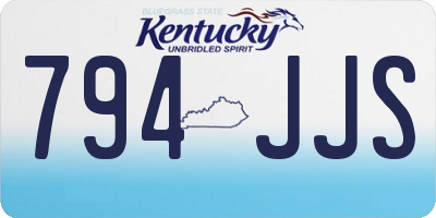KY license plate 794JJS