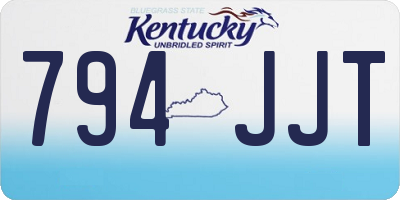 KY license plate 794JJT
