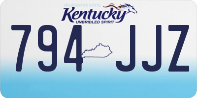 KY license plate 794JJZ