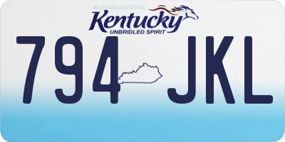 KY license plate 794JKL