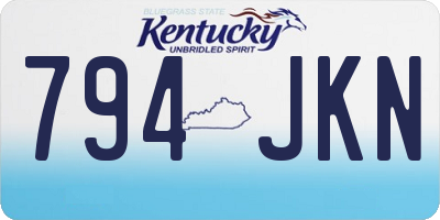 KY license plate 794JKN
