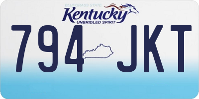 KY license plate 794JKT