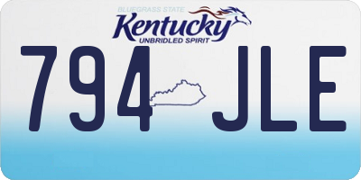 KY license plate 794JLE