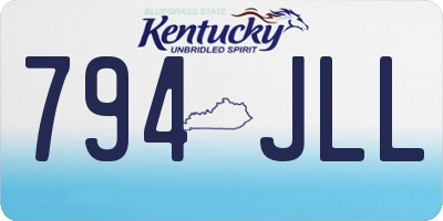 KY license plate 794JLL