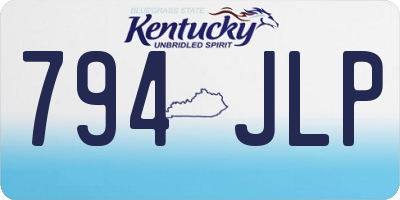 KY license plate 794JLP