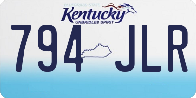 KY license plate 794JLR
