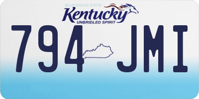 KY license plate 794JMI