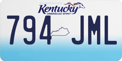 KY license plate 794JML