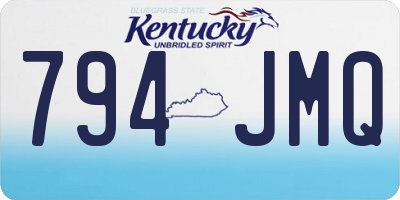 KY license plate 794JMQ