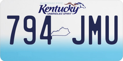KY license plate 794JMU