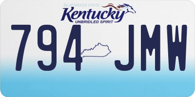 KY license plate 794JMW